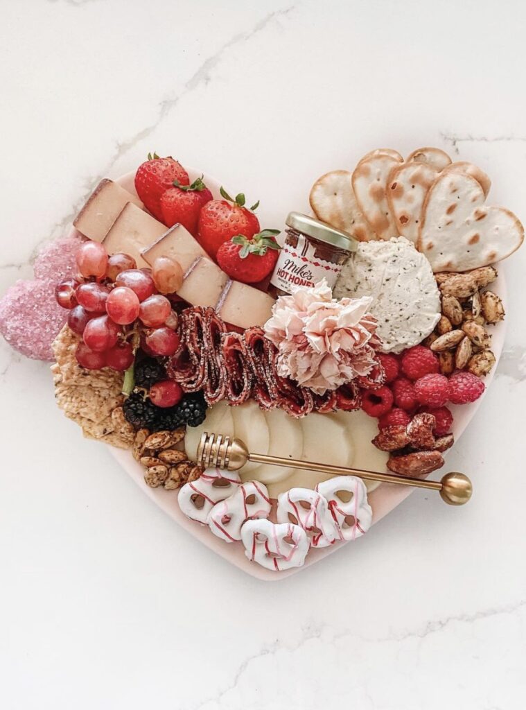 Heart Shaped Valentines Charcuterie