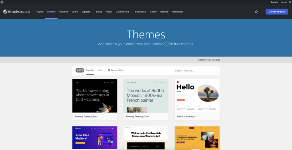 Wordpress theme directory