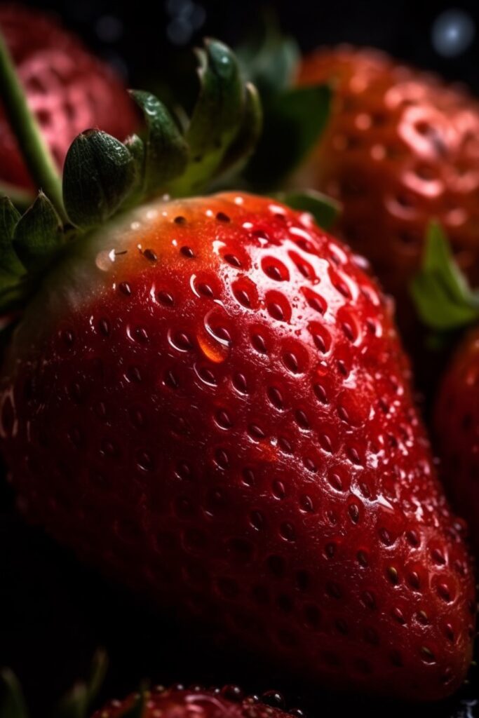 Juicy Strawberries Macro Photography Phone Wallpaper