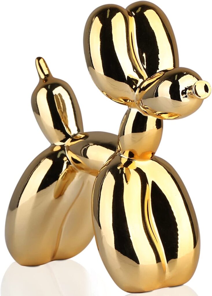 Gold Balloon Dog Figurine
