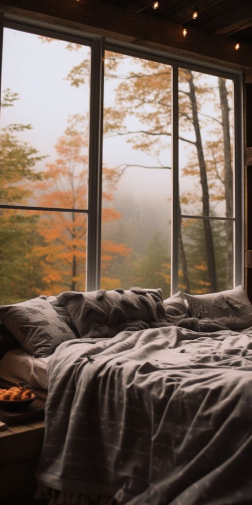 Cozy Fall Bed by the Window