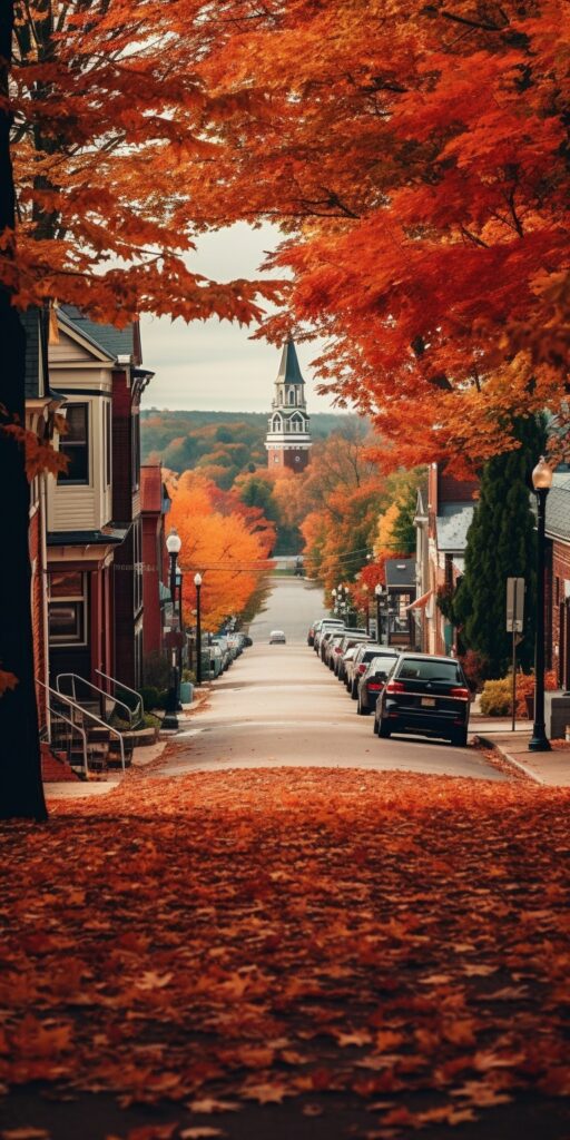 Burlington Vermont on a Gloomy Fall Day Wallpaper