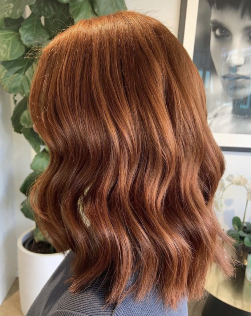 Copper Hair with Simple Medium Length Cut