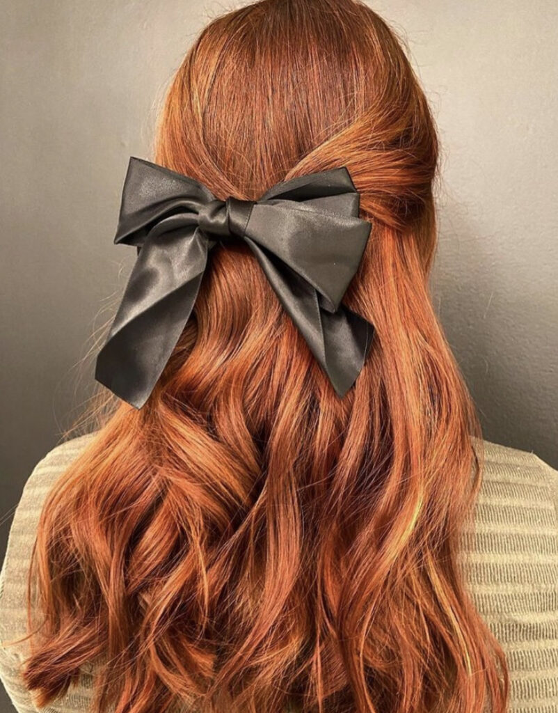 Simple Copper hair with Bow