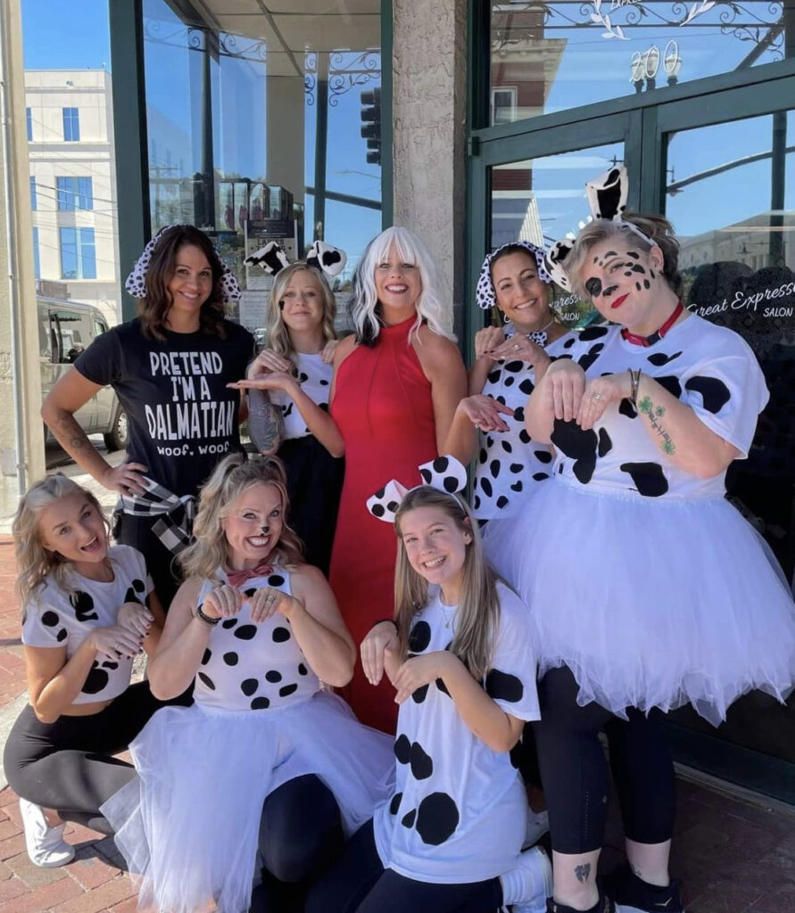 Cruella DeVille and Her 101 Dalmations Group Costume