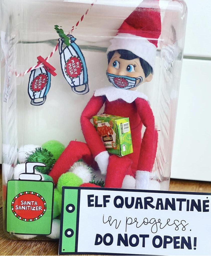 Quarantine Elf on the shelf