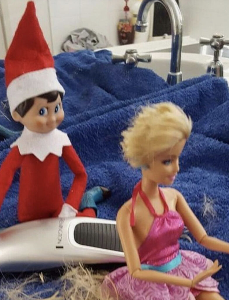 Elf Shaving Barbie’s Hair