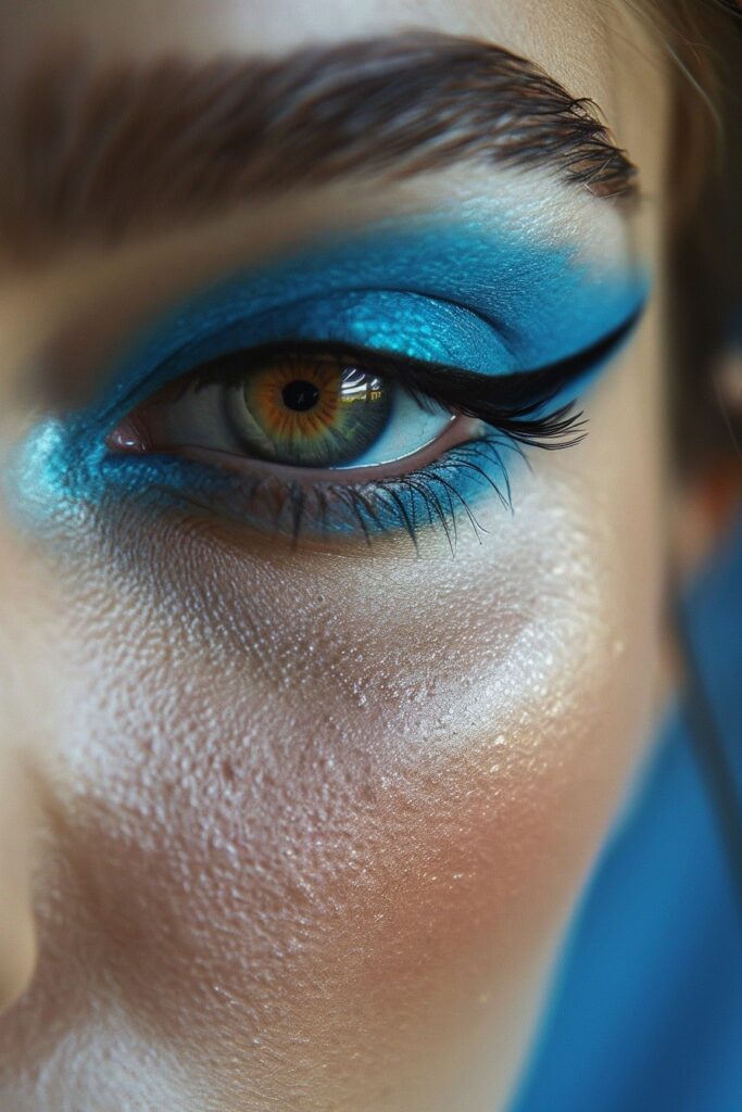 Karlie Kloss inspired dramatic blue eyeshadow