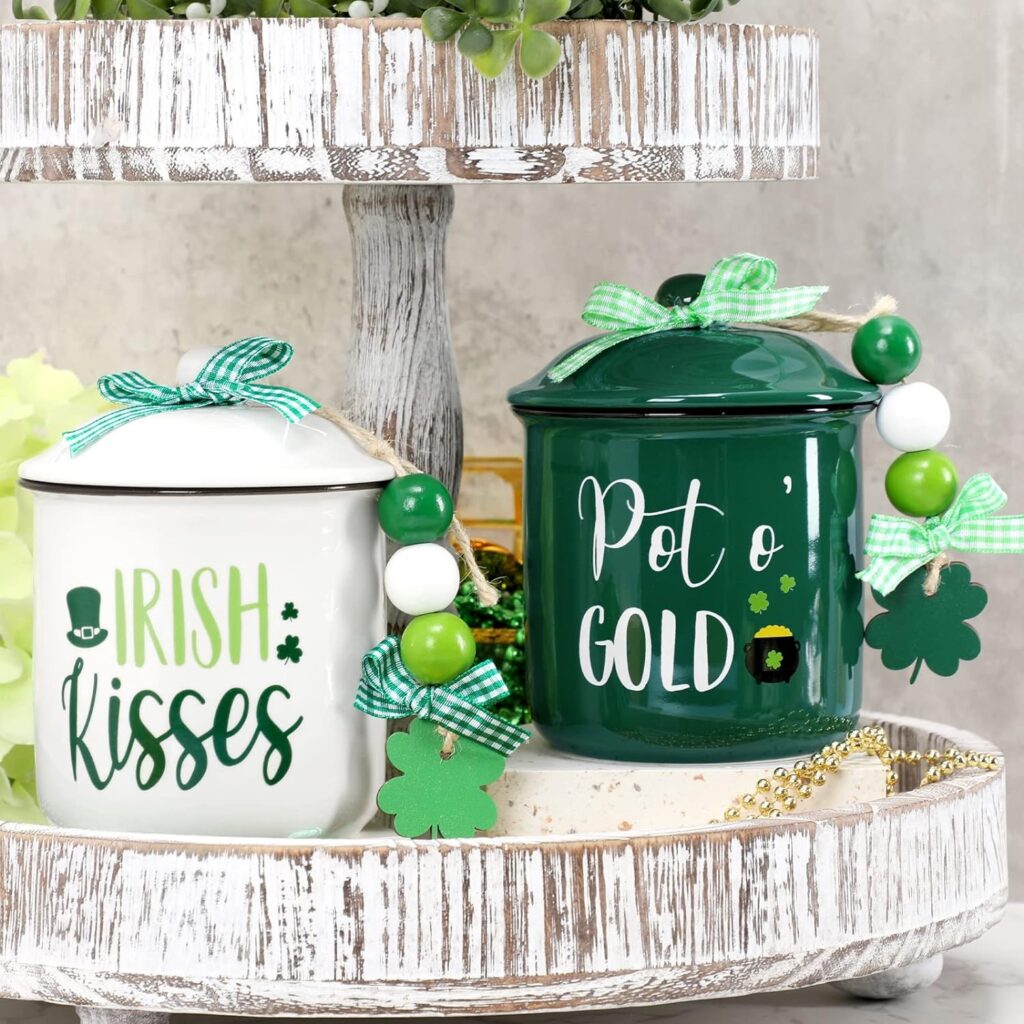 St. Patrick’s Day Kitchen Canisters for Candy or Coffee