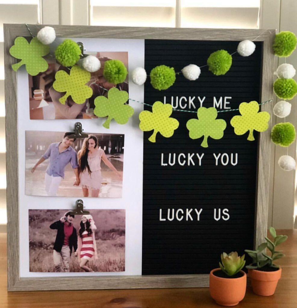 St. Patrick’s Day Engagement Letter board