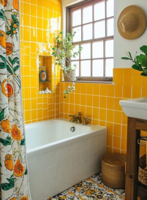 60+ Yellow Bathroom Ideas for a Lively & Vibrant Home - Days Inspired
