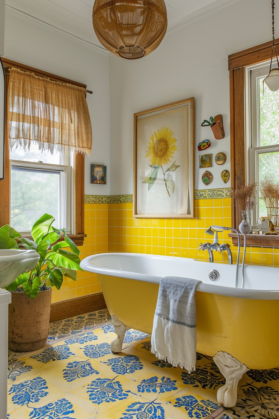 60+ Yellow Bathroom Ideas for a Lively & Vibrant Home - Days Inspired