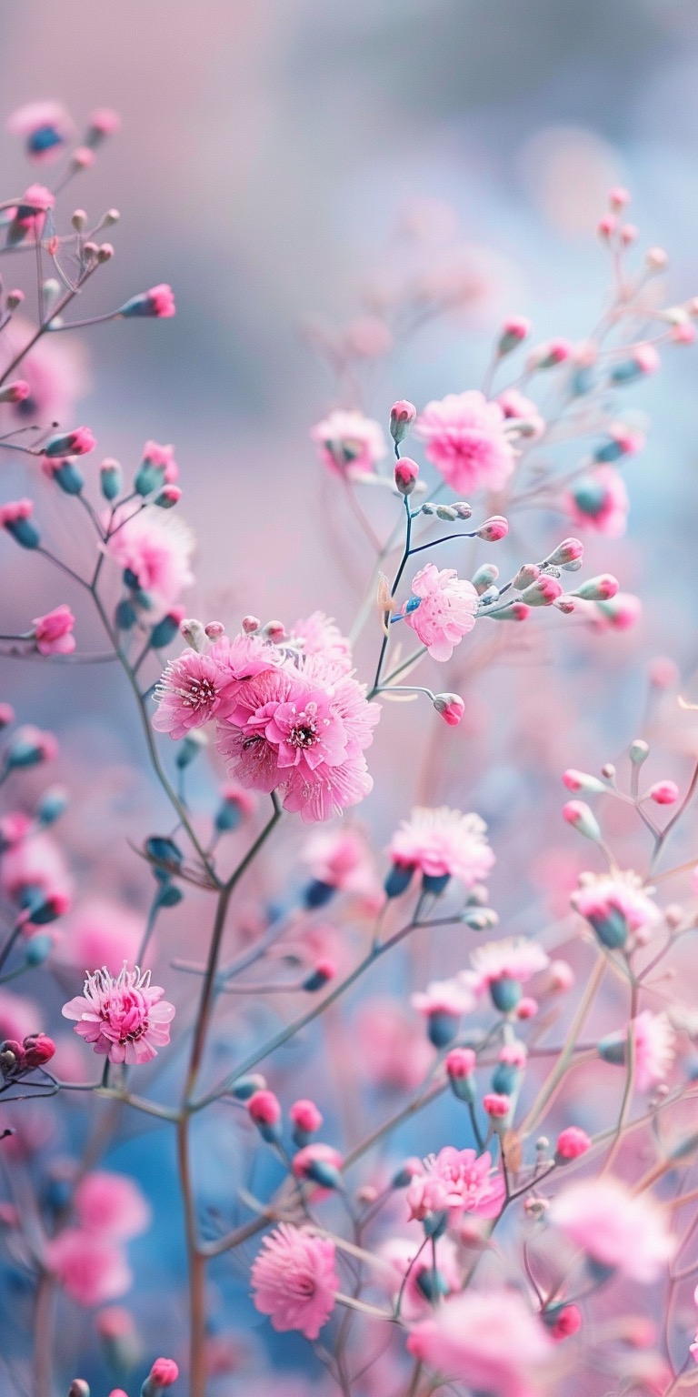 Multi-color babys breath flowers spring wallpapers