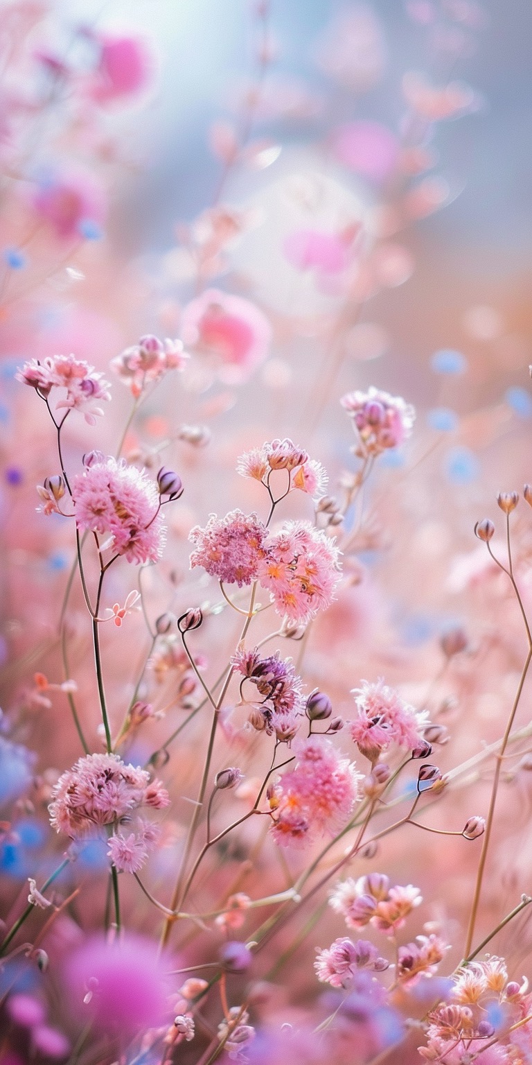 Multi-color babys breath flowers spring wallpapers
