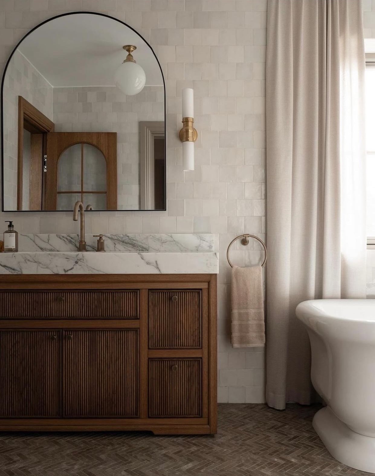 Picture of 26 Chic Bathroom Accent Wall Ideas to Transform Your Space - Days Inspired
